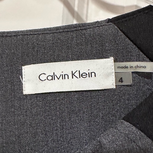 Calvin Klein Size 4 Black & Gray Color Block Knee Length Slimming Sheath Dress - Picture 7 of 8